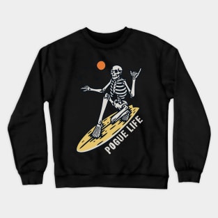 Pogue Life Surfing Skeleton Crewneck Sweatshirt